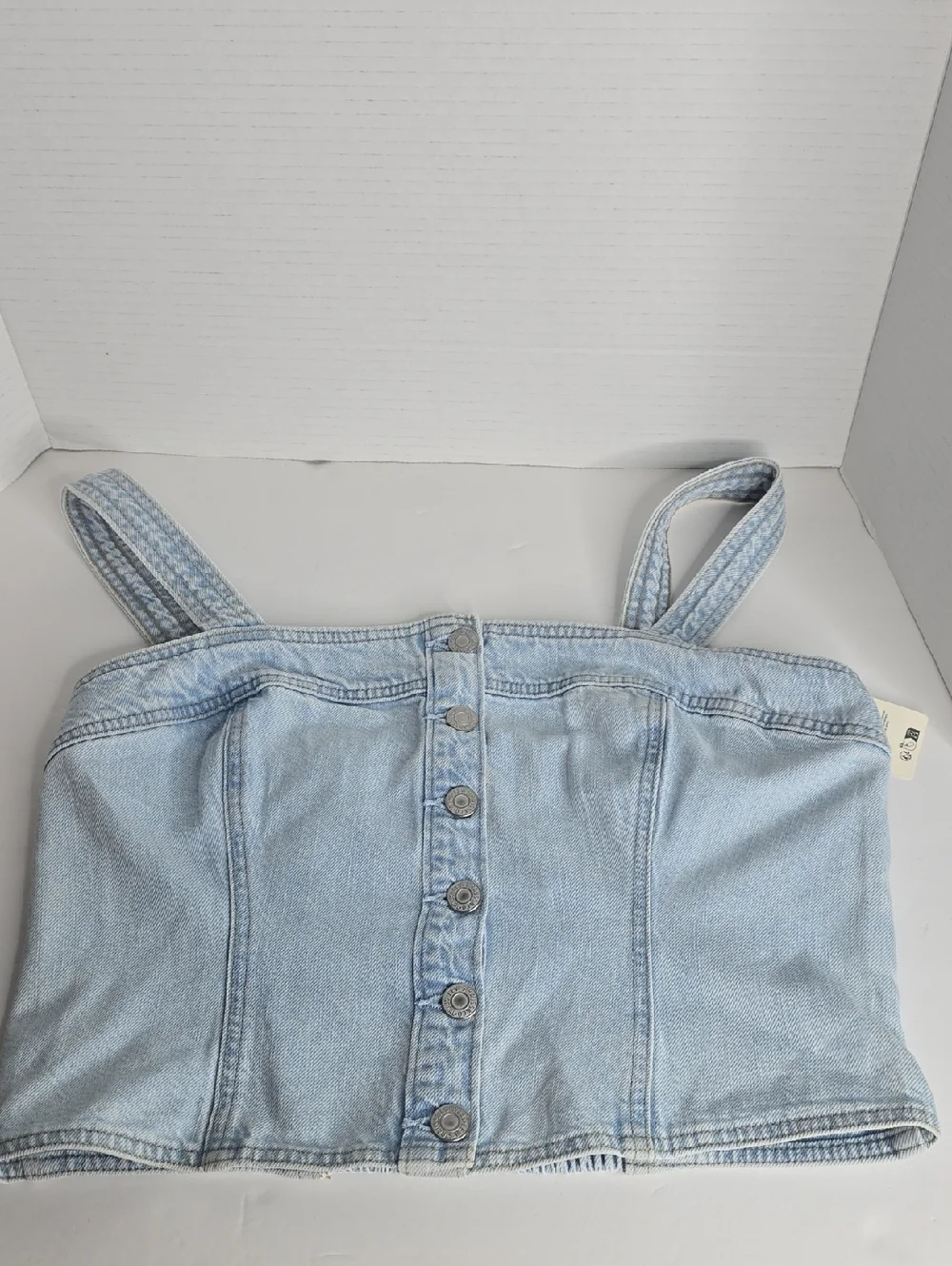 Levi's Women's Drea Tank Denim Top Large - Picture 3 of 10